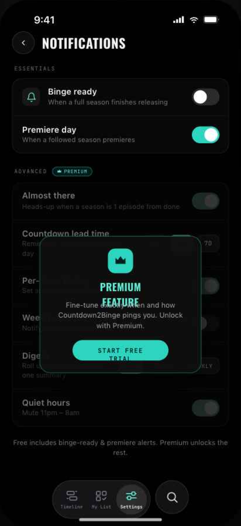 Notification settings
